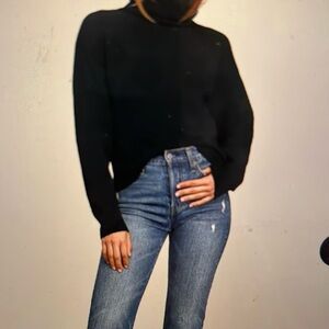 Lulus Black Cowl Sweater size medium